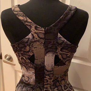 Jessica Simpson Snake Print Cutout Dress